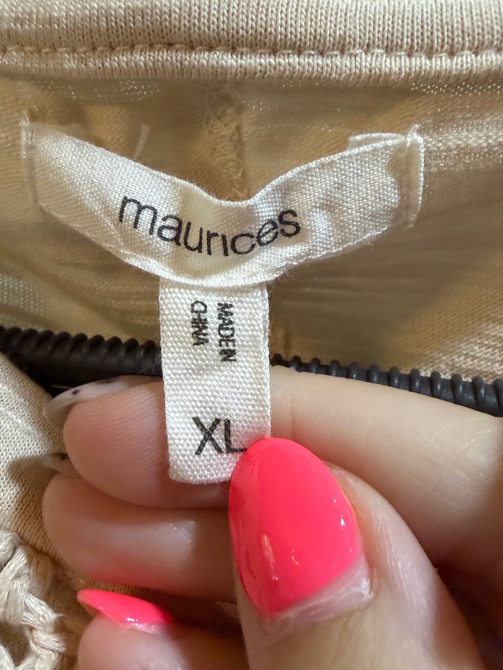 Maurices Cream Crochet V-Neck Tank Top - Picture 2 of 5